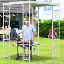 Metal BBQ Garden Gazebo Grill