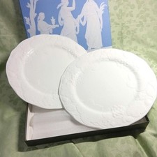 WEDGWOOD STRAWBERRY & VINE Plate 10.8in(27.5cm) Set of 2 Used Japan W/Box