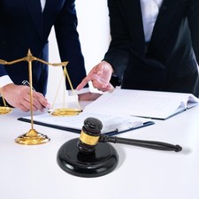 Wooden Gavel & Block Set Small Wood Gavel for Company Justice Auction Court