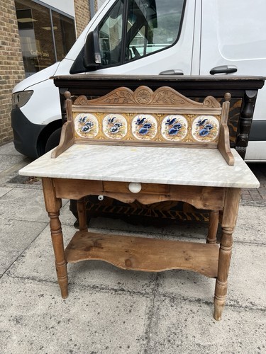 Pine marble wash stand - marble,