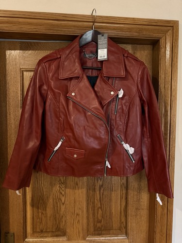 Mink velvet leather biker - mink,