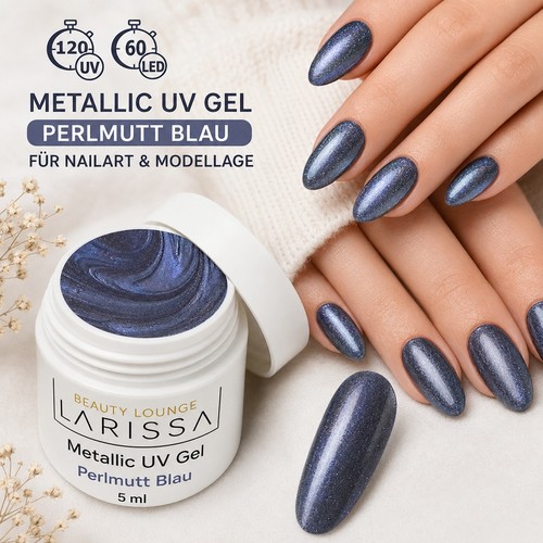 Metallic gel blue - uv, 5ml