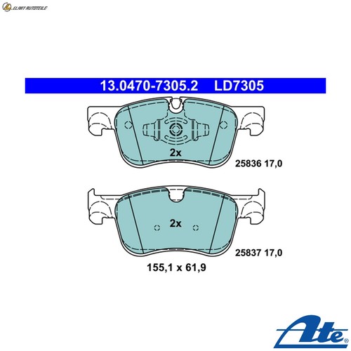 Brake pad set disc - disc,