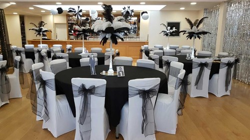 Used spandex wedding chair - used,
