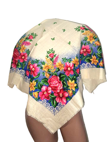 Vintage ukraine white floral - ukraine,