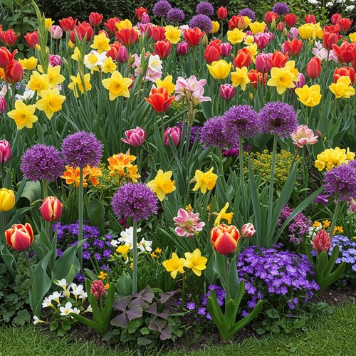 100 mixed spring flowering - 100,