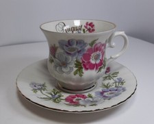 Tazza Caffe Mesi Fiori Porcellana Agosto ROYAL CHINA ANEMONES SELTMANN BAVARIA