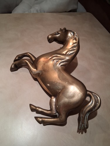 Prancing horse invicta - horse, brass