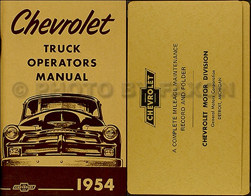 1954 chevy truck owners manual - 1954,