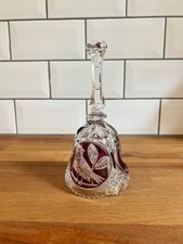 Hofbauer Byrdes Bird Ruby Red / Lead Crystal Bell / Top Quality 6” Tall