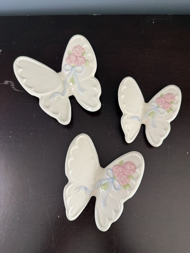 Homco ceramic butterflies set - ceramic,
