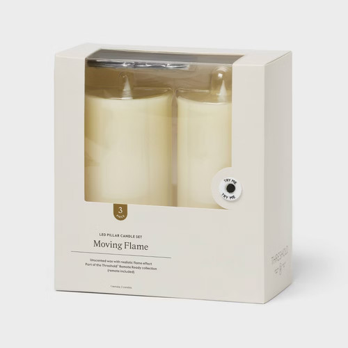 2pk led candles cream - 2pk, 6"