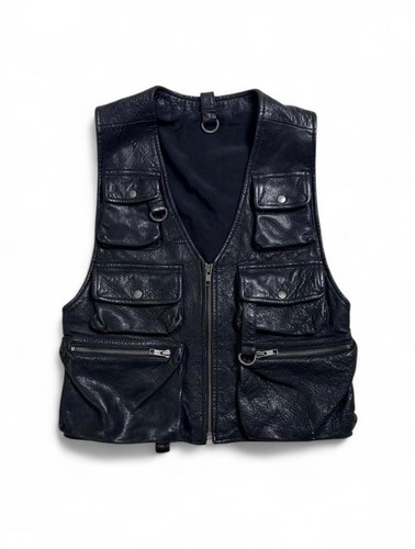 Vena cava black leather vest - vena,