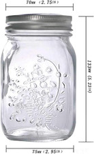 6 Pack Mason Jars 17Oz with