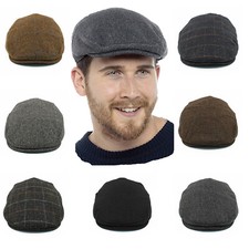 Men Flat Hat Cap Wool Blends