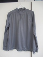 Quechua Grey Zip Neck Top, Size M