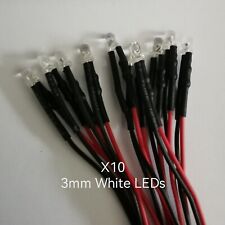 Prewired 3mm White LEDS -