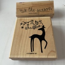 2 Stampin Up Wood Mounted