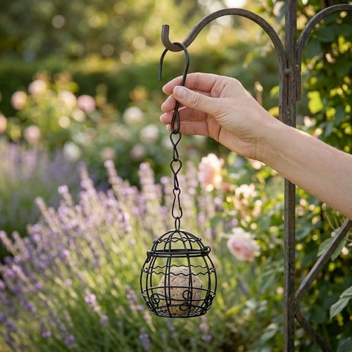 Metal wild bird hanging - bird, seed