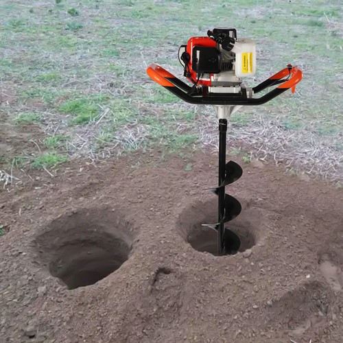 Petrol post hole borer - hole, 52cc