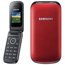 Samsung GT-E1190 Folding Clamshell 2G Basic Button Unlocked Mobile Phone - Red