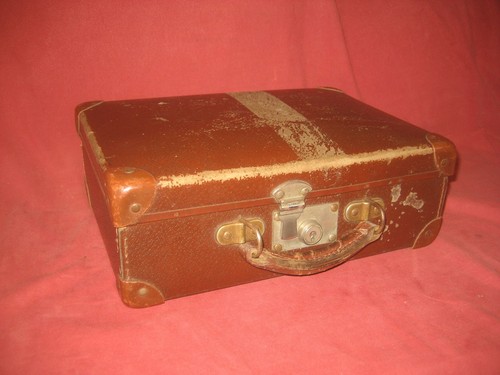 Vintage brown suitcase small