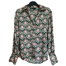 ZARA women’s long sleeve geometric print blouse. Size Medium