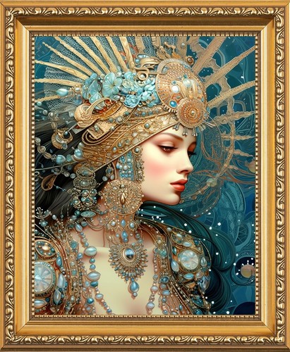 Art deco nouveau lady - art,