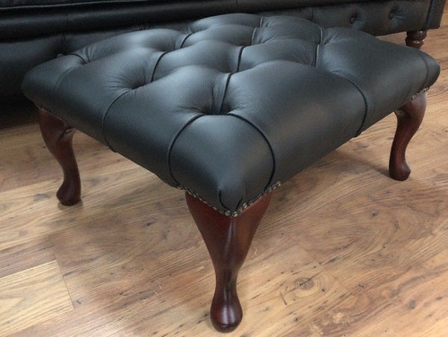 Chesterfield footstool genuine - footstool,