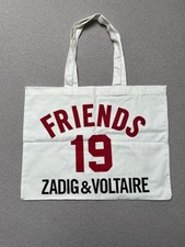Zadig & Voltaire  Off White Printed Large Tote Bag in 100% Cotton 48 x 38 cm VGC