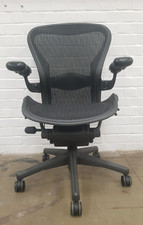 Herman Miller Aeron Office Chair Size B Graphite Arms Mesh - FULLY LOADED