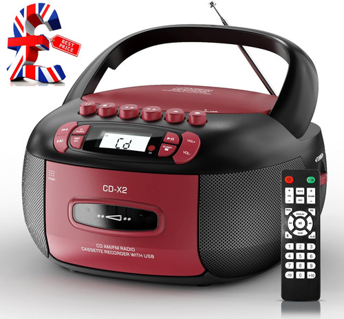 Player boombox with - cd,