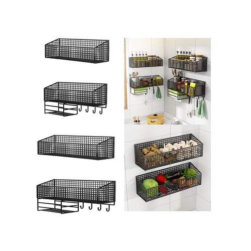 Wall mount basket storage mesh - basket,