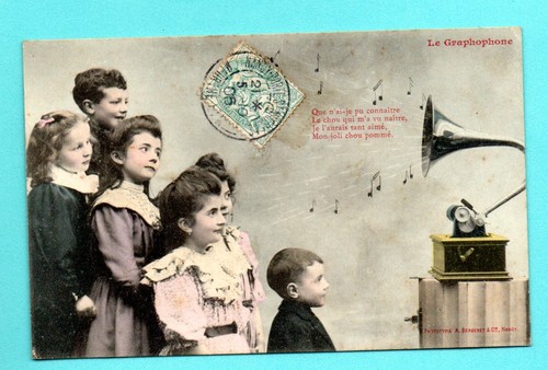 Children and phonograph - children,