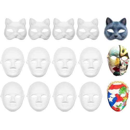 White paper masks masquerade - masks,
