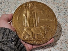 ORIGINAL WW1 DEATH PLAQUE