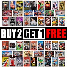 Quality Metal Tin Sign 20x30 Large vintage retro garage bar man cave Wall Plaque