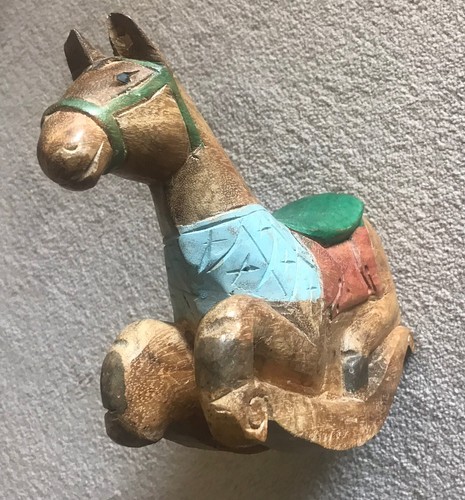 Vintage handcarved painted
