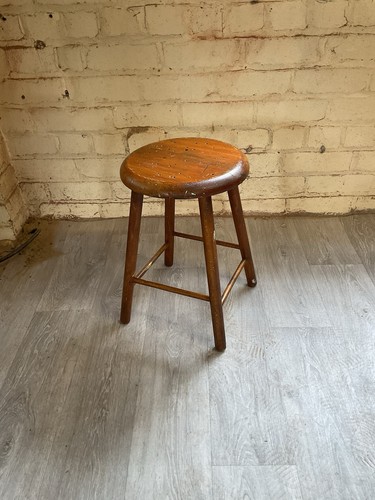 Small vintage wooden stool - small,