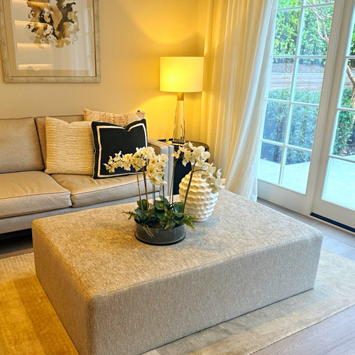 Rectangular beige upholstered - beige,