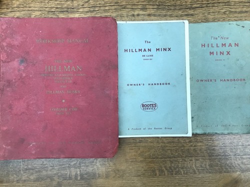 Hillman minx workshop - hillman, manual