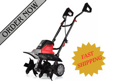 GOFLAME 1500W Electric Tiller Soil Cultivator Rotavator w/ 6 Steel Blades