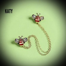 2 Bumble Bee Crystal Antique