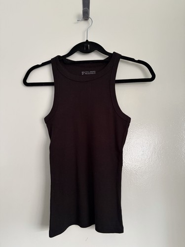 Black racer back vest top - black,