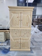 HANDMADE VICTORIAN SOLID PINE LARDER CUPBOARD IN NATURAL WOOD (NOT FLATPACKED)