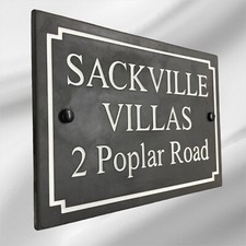 Natural Slate House Sign Deep