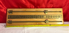 WOODEN SNOOKER SCOREBOARD 16" LONG LIGHT WOOD