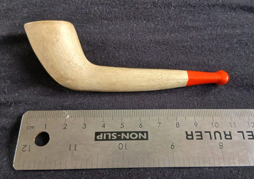 Vintage white clay pipe - clay,