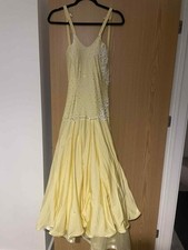 Lemon Women’s Ballroom Competition Dress Size 10 With AB crystals