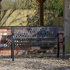 Keswick Metal Garden Bench 2